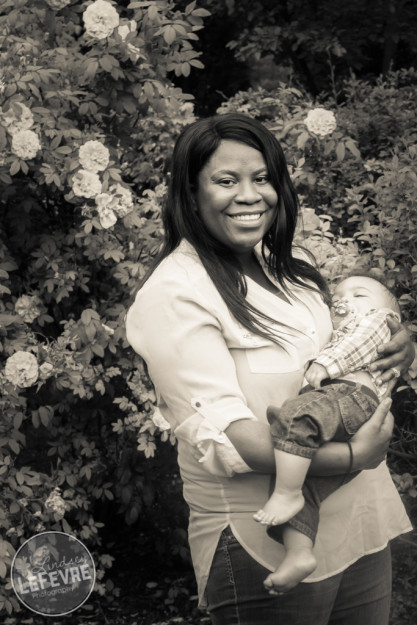 Mother and baby portrait in the Ricks Gardens by Lindsey LeFevre